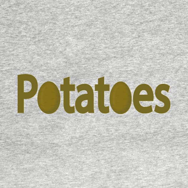 Potatoes creative fun typography design by DinaShalash